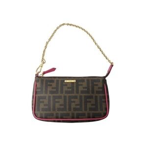 FENDI accessory pouch shoulder bag Zucca brown pink
